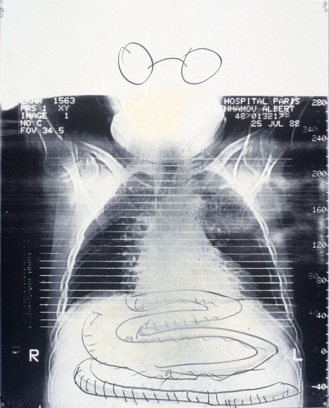 Albert Benamou, Aug. 3 1993. pencil, silk-screen on paper. 40 x 32 inches, 102 x 81.5 cm.