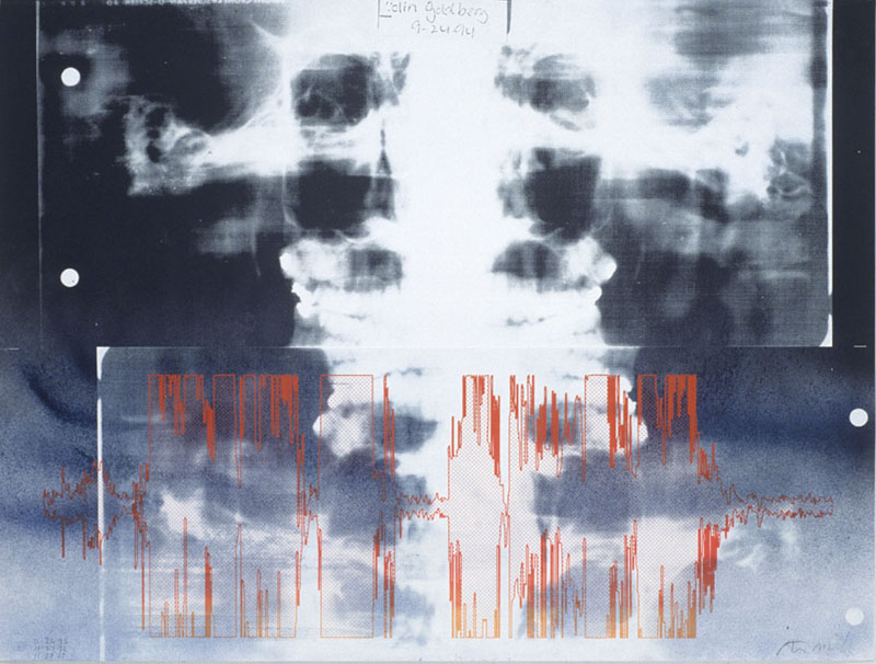 Colin Goldberg, November 26 1998. spray enamel, silk-screen on paper. 30 x 40 inches, 76 x 102 cm.