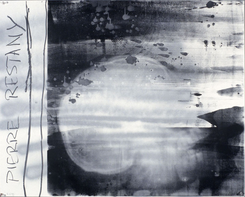 Pierre Restany, June 15 1993. pencil, silk-screen on paper. 32 x 40 inches, 82 x 102 cm. 