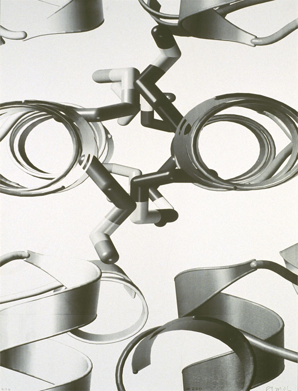 Protein #220, 2002. 50 x 38 inches, 127x97 cm. silk-screen on paper.