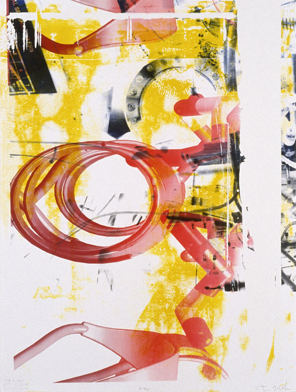 Protein #460, 2006. 40x30 inches,  102x76 cm. enamel and silk-screen on paper.