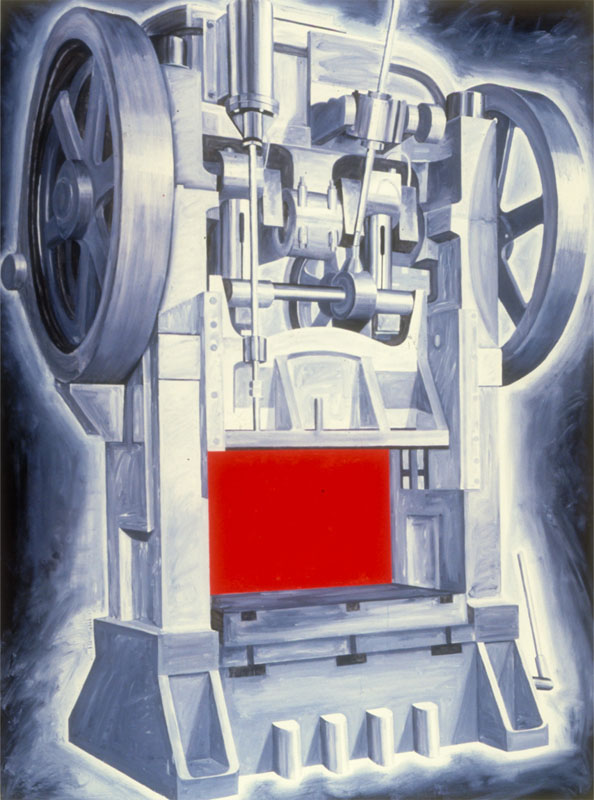 Press, 1983. oil on canvas. 96 x 72 inches, 244 x 183 cm. collection Albright-Knox Art Gallery, Buffalo, NY.