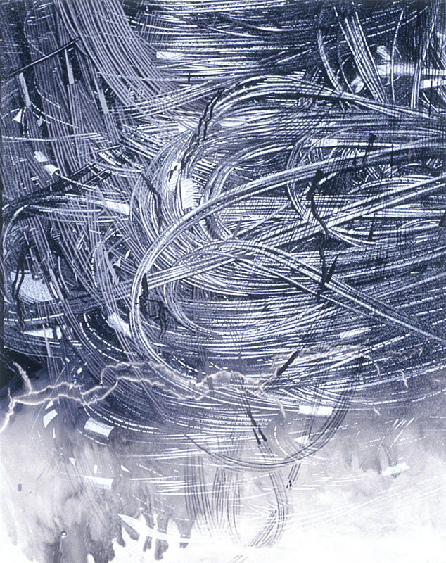 Tongue Tied, 2001. pigment dispersion and. silk-screen on canvas. 49 x 39 inches, 125 x 99 cm.
