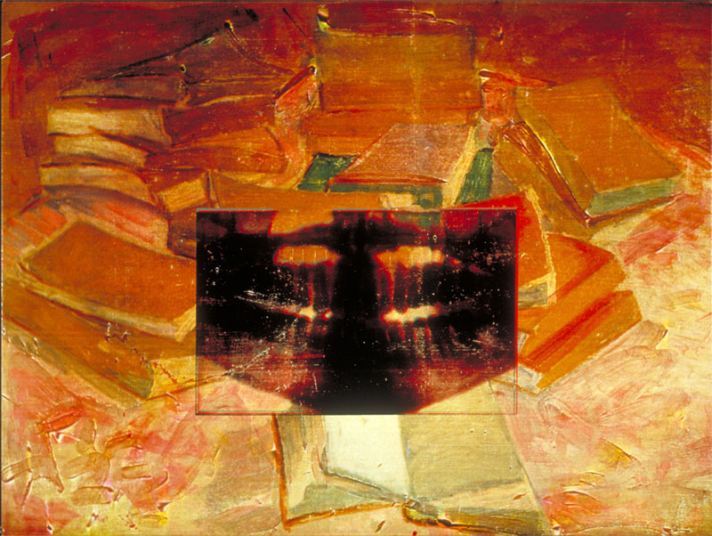 Portrait of Simon Lane, 1993. acrylic and silk-screen on canvas. 40 x 54 inches, 138 x 102 cm. private collection, Paris.