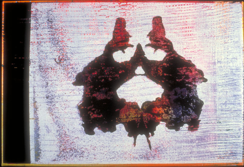 Quit, 1986. oil and silk-screen on canvas. 21 x 30.5 inches, 54 x 77 cm.