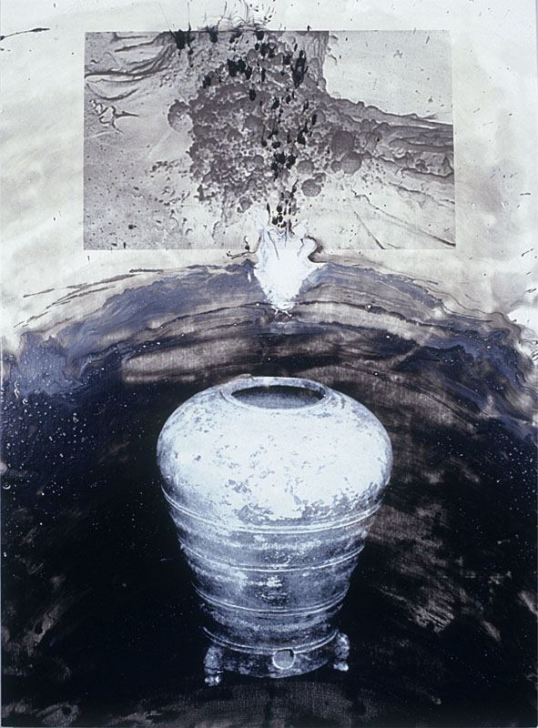 Warring States, 2000. pigment dispersion and silk-screen on canvas. 68 x 50 inches, 173 x 127 cm.