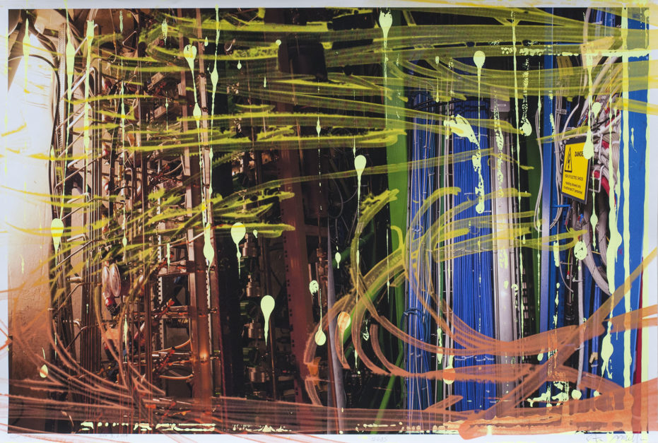 CERN #685, November 2014, Inkjet, enamel, silkscreen on paper, 24" x 35.5"