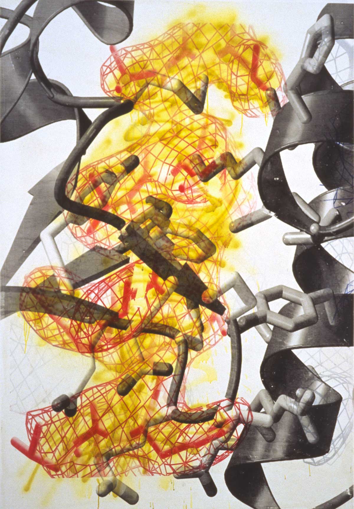 Steve Miller – Liquid Wrap, 2006. pigment dispersion and silk-screen on canvas. 57 x 39.5 inches, 145 x 100 cm. collection Martha McGarry, New York.